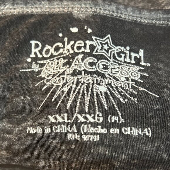 Rocker Girl All Access Black Reindeer Graphic Tee XXL Sparkly Holiday Novelty - Picture 4 of 5